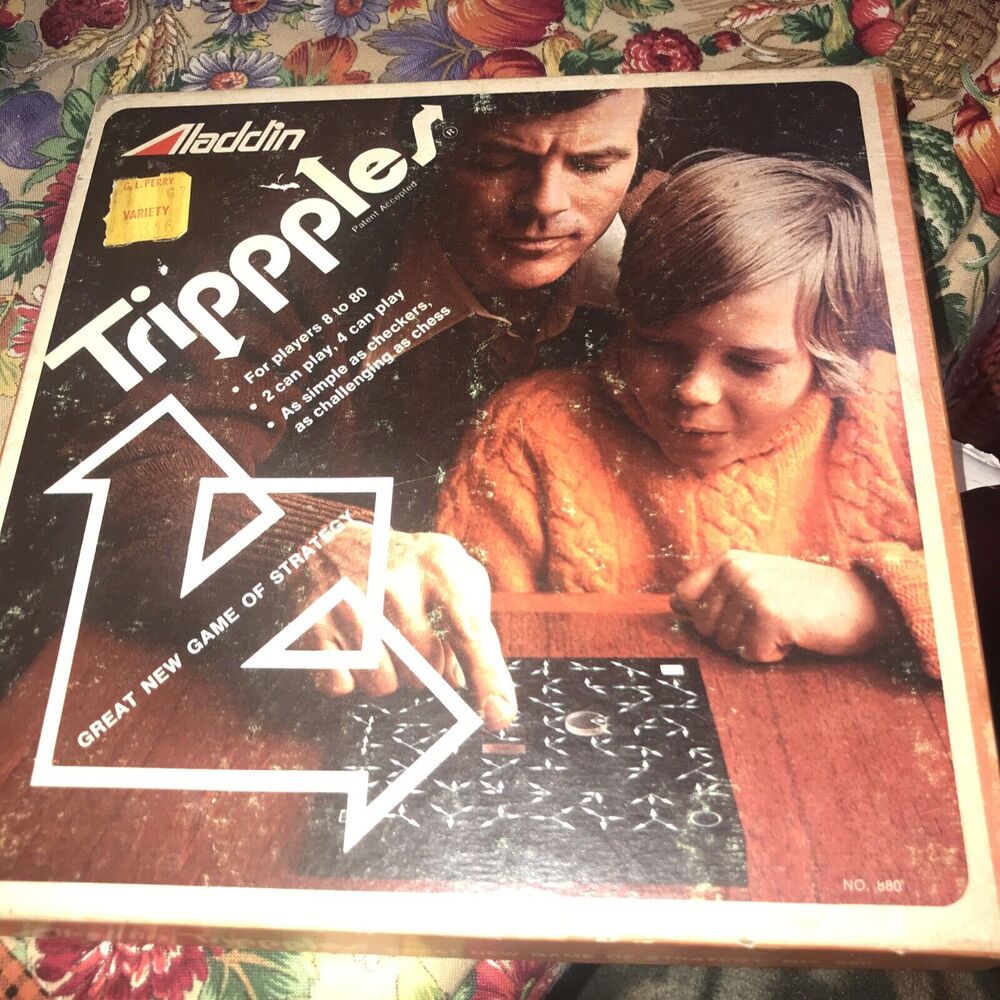Vintage Aladdin Trippples Strategy Game #880‎ Tripples 1974 French English EUC